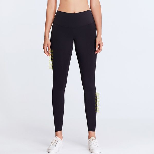 Pantaloni da yoga da donna tinta unita Pantaloni sportivi da palestra a vita alta Leggings Elastic Fitness Lady Collant completo da allenamento Hxim