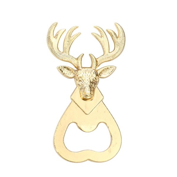 Keychains Gold Metal Reandeer Bottle abridor de garrafa de Natal Milu Deer Beer Bar Drink Cozinha Mulher Man Homem Male Home Gift