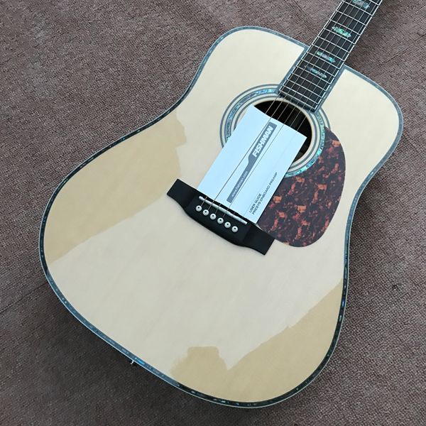 

41 inch acoustic guitar abalone inlaid abalone binding &amp back delivery