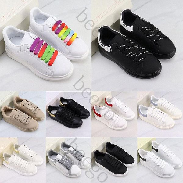 

designer oversized espadrilles lace up casual shoes leather luxury women men for sole flats white black t sneaker''mcqueens'&