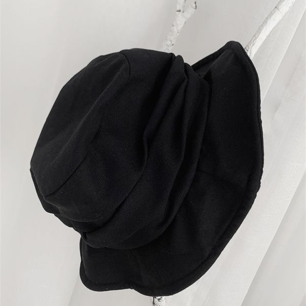 Umi mao yamamoto vento preto escuro japonês retro pescador chapéu homens mulheres dobra design chapéu harajuku y2k femme hombre gótico 220525