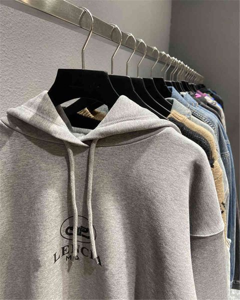 

hoddies excelent sense version design autumn and winter new small latch print couple paris casual round neck hoodie, Black