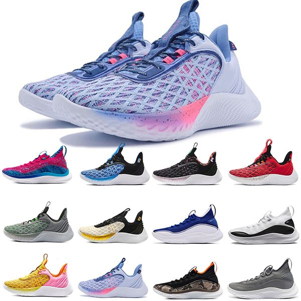 

2022 grade school currys flow 9 shoe count von out count it kids taking cookies boys play big sport trainner sneakers us4-us12