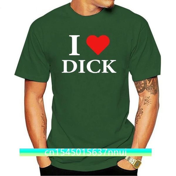 

i love dick heart mens novelty tshirt 220702, White;black