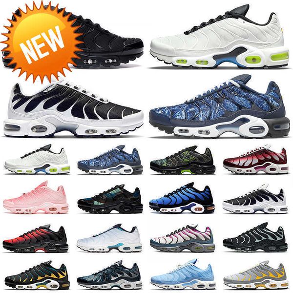 

new boots tn plus running shoes tns mens triple black white first use neon grey reflective hyper blu