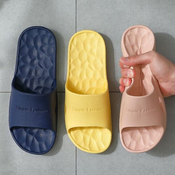 

slippers flip flops women summer indoor house couples home bathroom non-slip soft tide to wear flat shoes mens casual shoe, Black