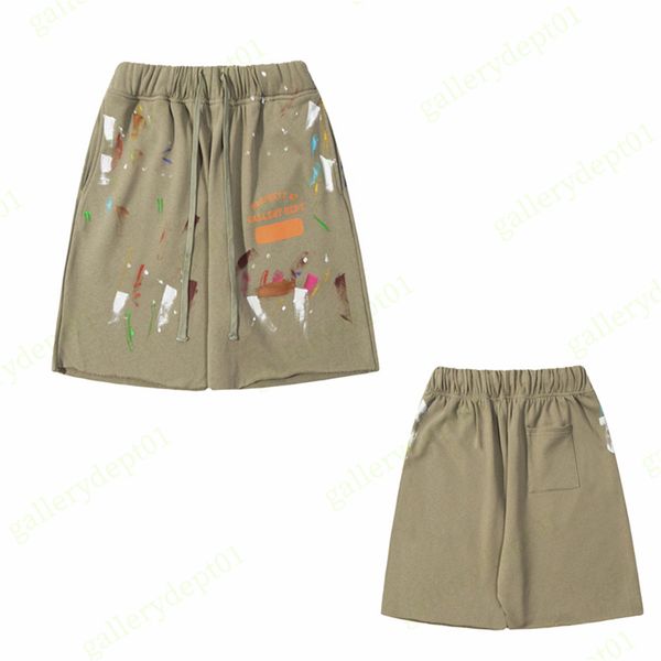 Männer Shorts Designer Swim Galleryes Vintage Los Angeles Gym Inaka Mesh Hand gezeichnet Doodle Ink Splash Bronzing Letter Print 16 Lulusup