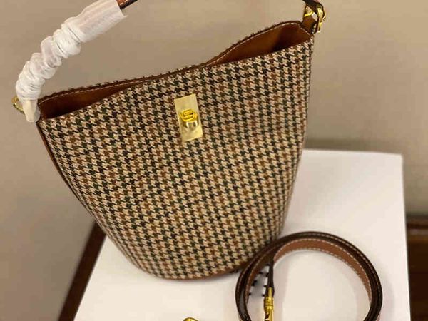 

women luxurys designers bags houndstooth lattice tote ladies fashion handbag shoulder leather designer crossbody female purses with two belt