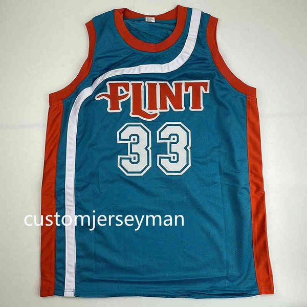

flint moon new teal jackie semipro custom stitched basketball jersey mens s5xl, Black