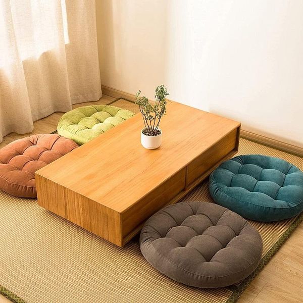 Подушка/декоративная подушка Inyahome, толстая стеганая круглая напольная подушка для стула, подушка для сиденья, коврик для медитации для йоги, гостиной, дивана, балкона, дома
