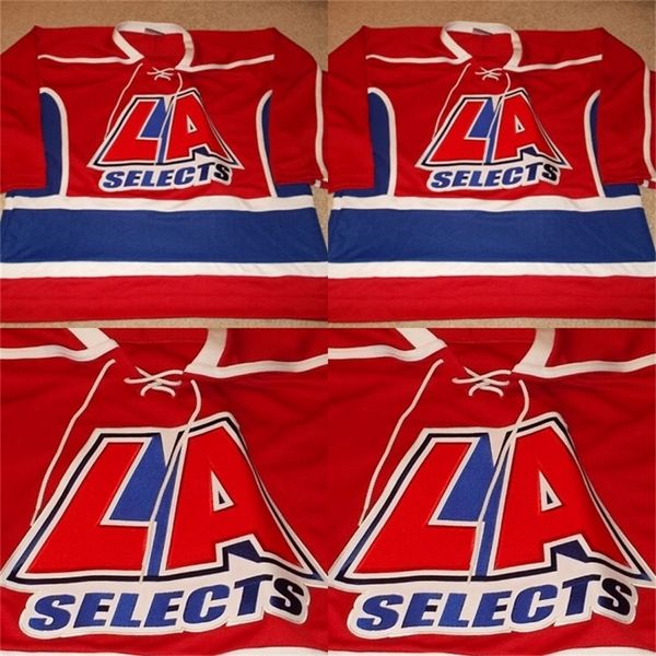 CeoMit VTG-LA seleziona la maglia da hockey indossata dal gioco del liceo 100% ricamo cucito maglie da hockey