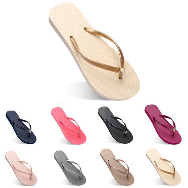 

Women Slippers Fashion Flip Flops Beach Hotel Indoor Slipper Triple Black Pink White Lemon Green Grey Navy Womens Shoes Thirty Two