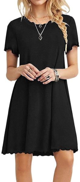 

summer dresses for women 2022 casual tshirt dresses beach dress o7ll#, Black;gray