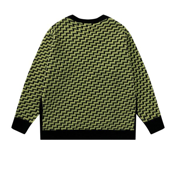 

22 designer new fall/winter round neck thick warm sweater for men and women sweater for men pullover sweater for men mixed color geometric f, White