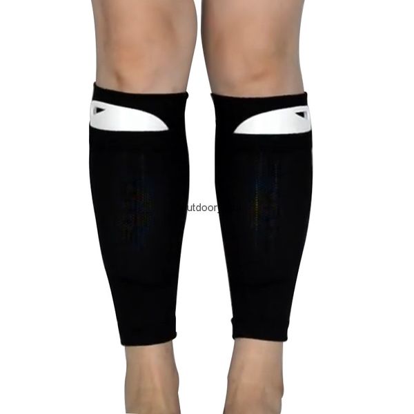 

1 pair outdoor sports soccer shin guard pad sleeve sock leg support football calf sleeve shinguard socks for teens childre, Blue;black
