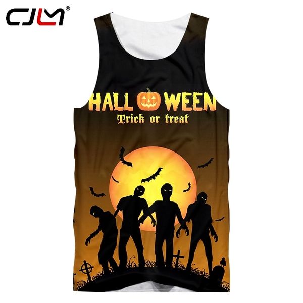 Sommer Halloween Mann Mond Zombie Weste Streetwear Verkauf Großhandel Tank Top 6XL Herren 3D Gedruckt Kleidung 220623