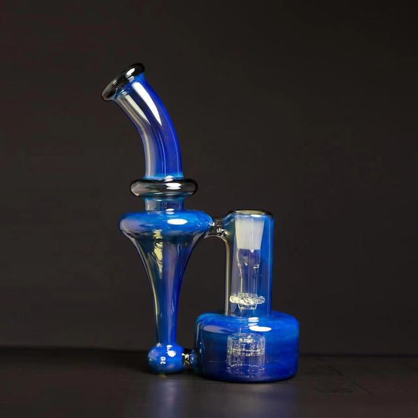 Recycler Bong Shishs Ash Catcher Schwerkraft Bong 2022 Rauschierendes Saphir Silberöl Rig Chai Jin Bubble Machine Shisha Ganzhöhe 7,8 Zoll zwei Geschenke