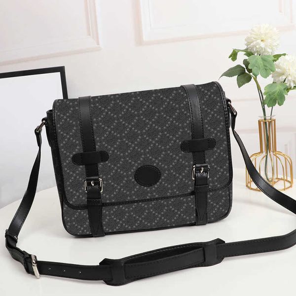 

men flap messenger bag double buckle handbag crossbody purse pvc genuine leather hand s adjustable strap silver hardware