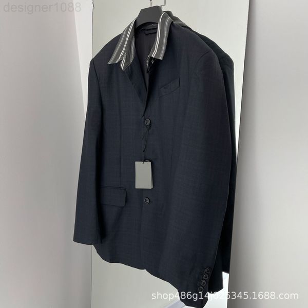 

women's suits & blazers designer [correct version]paris new style suit welsh wool dark plaid collar silhouette men's and women&#03, White;black