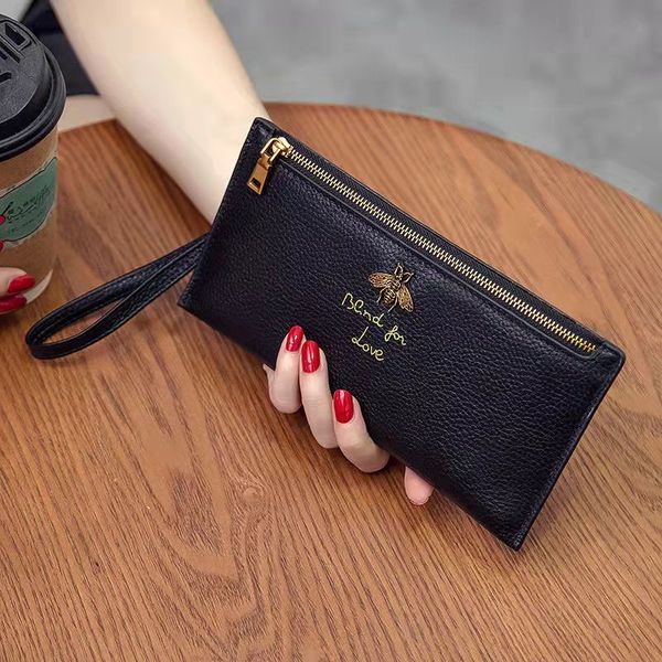 

genuine cow leather super thin women designer wallets lady zipper fashion zero purses female popular phone clutchs no120, Red;black