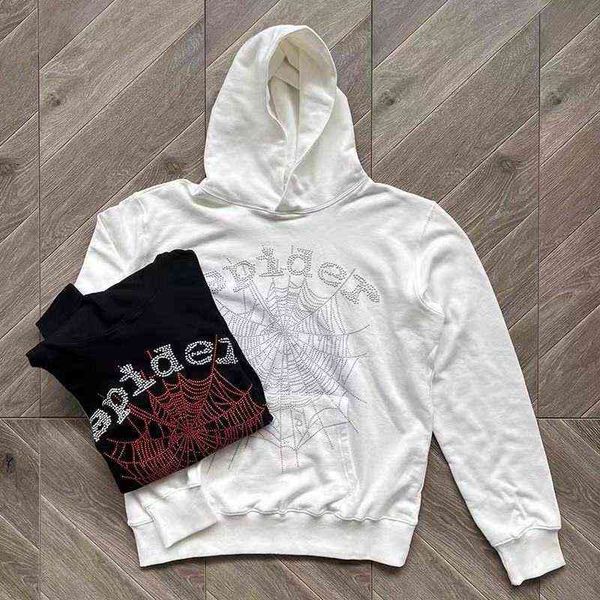 

men women version spider hoodie young thug sweatshirts ss web spder long sleeve pullover g220816, Black