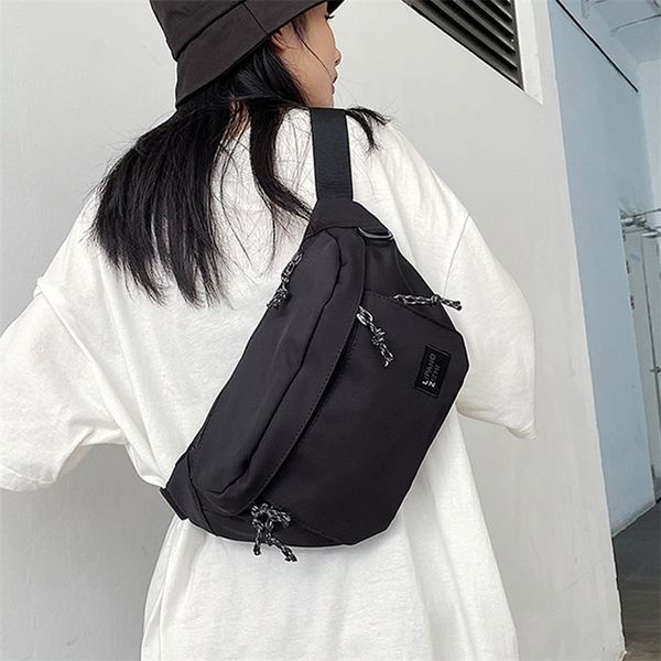 

nylon waist bags street hip hop belt phone pack high capacity chest shoulder fashion trend packs 220507