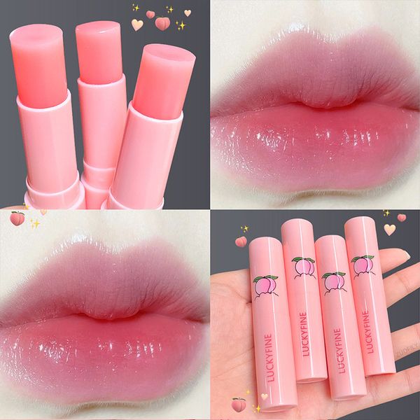 

natural peach lip balm long-lasting moisturizing lipstick temperature change color lipsticks anti-drying hydration lip care 1908
