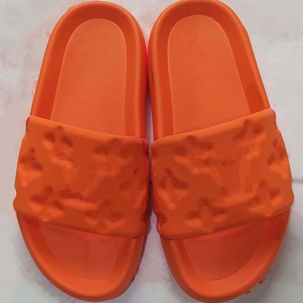 

luxury pool pillow flat comfort slippers embossed mules designer womens shoes slides with box nylon cool summer slipper sandals white printe, Black