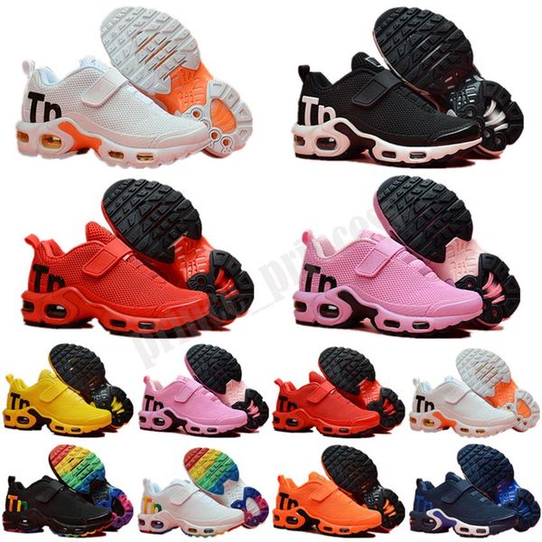 

plus black white kids shoes sneakers shoe pack triple children's boy and girls ultra tn running shoes200s