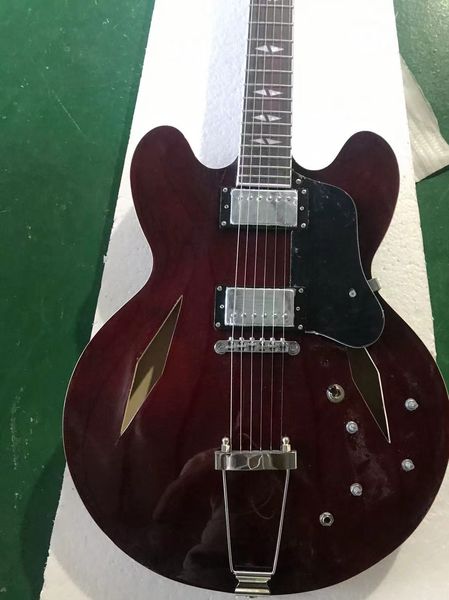 

jazz electric guitar semi-hollowchrome hardware can customize color as p