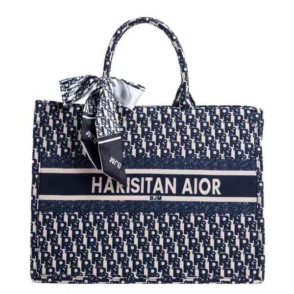 

new luxury accessories for ladies personalized fashion large capacity canvas tote name custom printing women commuter travel bag