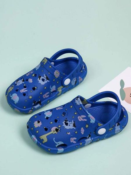 

boys cartoon graphic vented clogs she01, Black;red