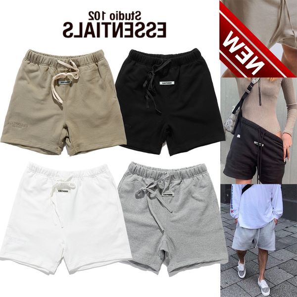 

50% off discount fog high street season ess double thread embroidery summer loose large casual shorts for men and women, White;black