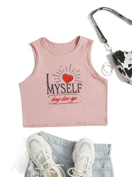 

x splusmart slogan graphic crop tank i0dc#, White