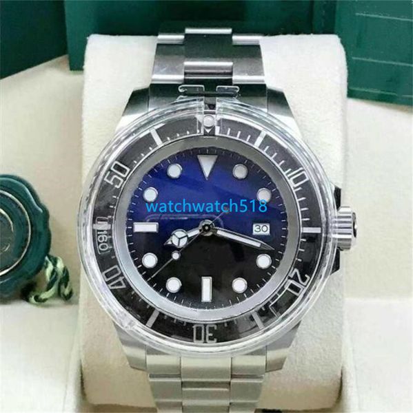 

montre de luxe original box paper watch 116660 126660 44mm ceramic bezel black dial mechanical automatic silver stainless steel bracelet lux, Slivery;brown