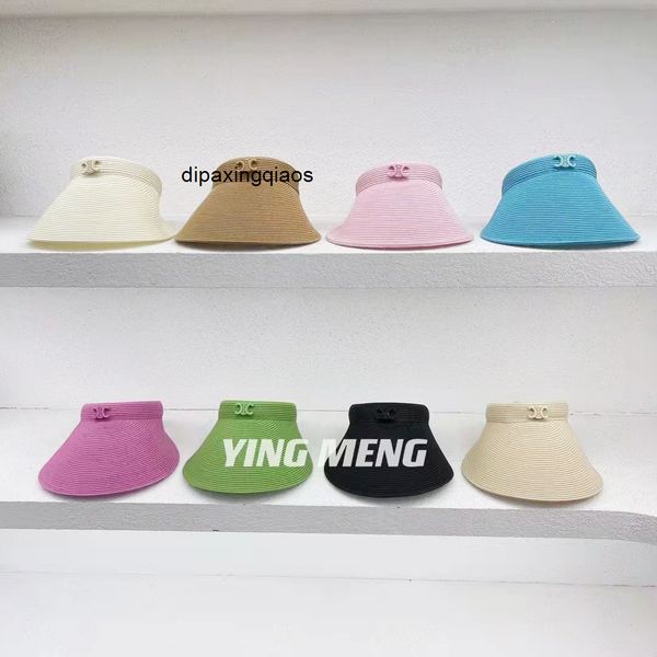 

ball caps celina korean triumphal arch iron standard straw hat women's version sun protection and sunshade beach hat net red versatile, Blue;gray