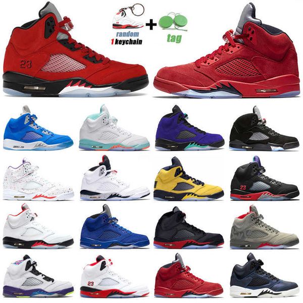 

5s raging red jumpman basketball shoes 5 blue bird hyper royal black metallic alternate grape mens trainers outdoor sports jordÃ¡n
