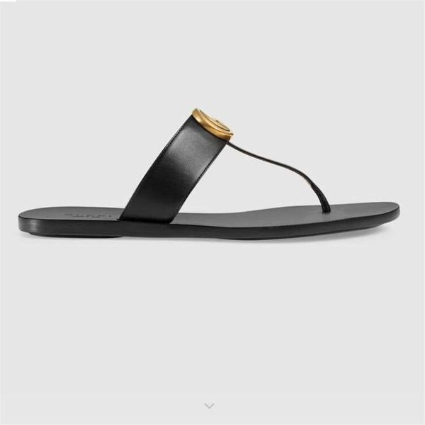 

men women slide sandals designer shoes luxury slide summer fashion wide flat slippery with thick sandals slipper flip flops real l170c, Black