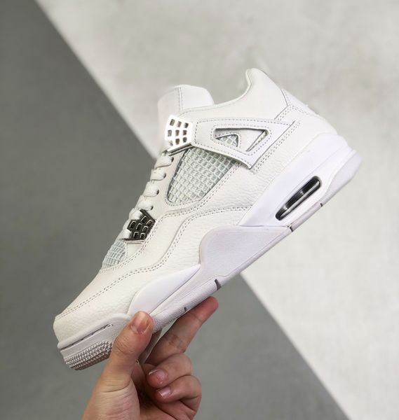 

shoes pure money womens sports 4s white silver outdoor sneakers with us 5.5-13