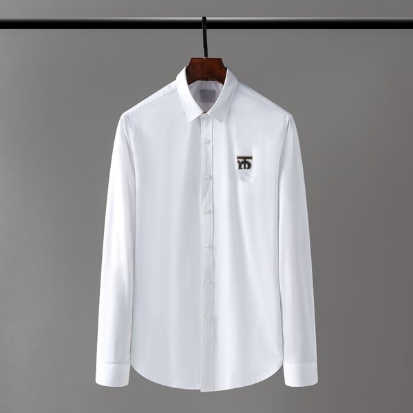 

2022 luxury designer men's shirts fashion casual business social and cocktail shirt brand spring autumn slimming the most fashionable c, White;black