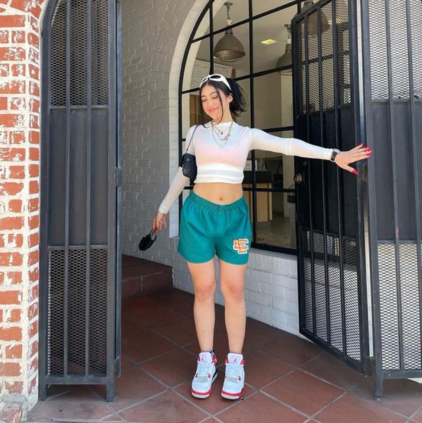 

men's casual fashion ee shorts brand eric emanuel classic basic short new york city skyline men women fitness sports pants summer gym m, White;black