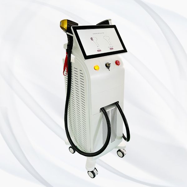 

new professional double handle diode laser diodo hair removal machine whole sales price, Black