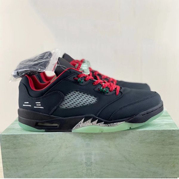 

basketball shoes clot 5 5s low men basketball shoes high black red green sports sneakers