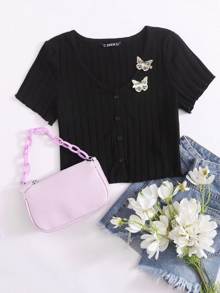 

button front lettuce trim crop 87m7#, White