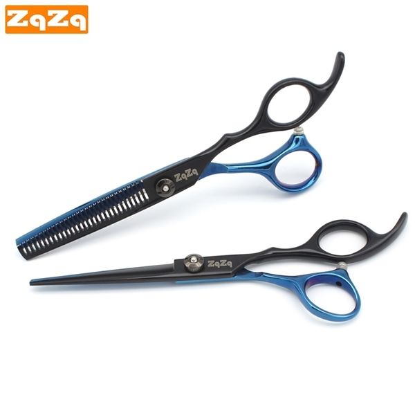 

zqzq 6 inch hair professional barber scissors cutting thinning styling tool hairdressing shear 220708