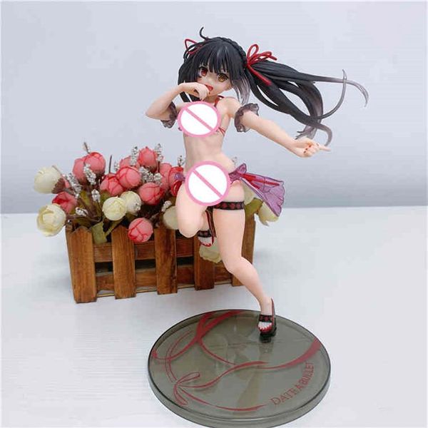 

20cm anime date a live 2 tokisaki kurumi action figures summer swimsuit standing posture pvc collectible model toys for gifts279r