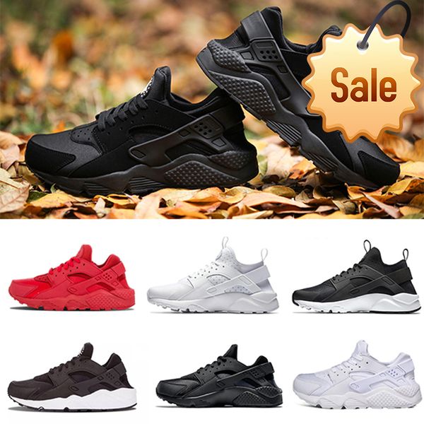 

2022 boots huarache run ultra triple black white running shoes men women huaraches 4.0 1