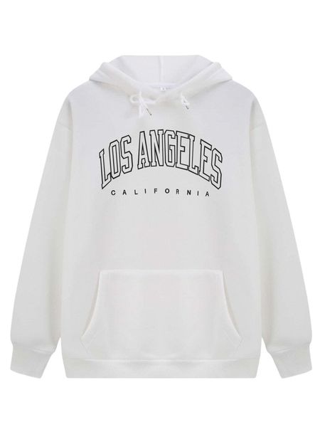 

letter graphic thermal lined drawstring hoodie 01ir#, Black