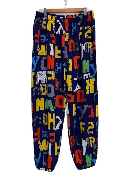

all over letter graphic carrot pants q6ff#, Black;white