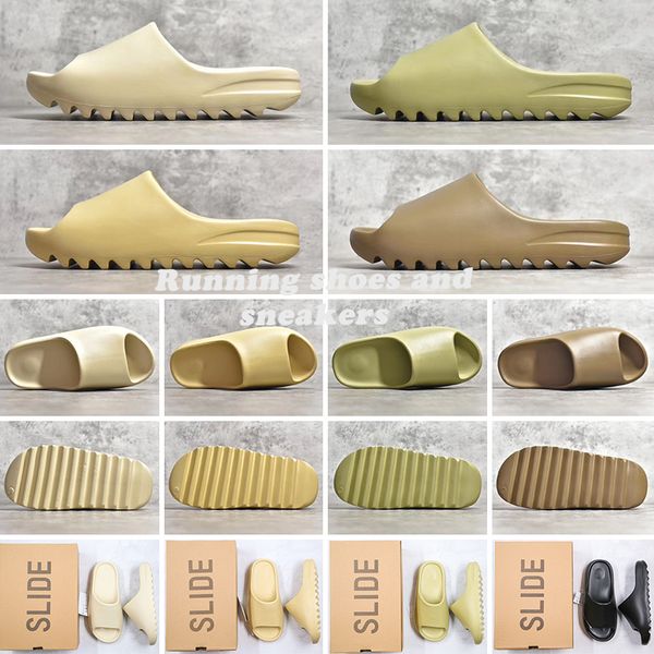 

2023 with box+green tag designer shoes sandals men women sandal triple black white resin pattern slippers foam mens womens slide slipper sli